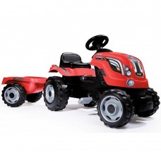 Tractor cu pedale si remorca Smoby Farmer XL rosu Tractor cu pedale si remorca Smoby Farmer XL rosu