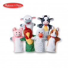 Set 6 papusi de mana Animale de la ferma Melissa Doug Set 6 papusi de mana Animale de la ferma Melissa Doug