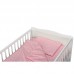 BabyNeeds Lenjerie patut 3 piese 140x70 cm Roz cu stelute albe BabyNeeds Lenjerie patut 3 piese 140x70 cm Roz cu stelute albe