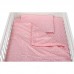BabyNeeds Lenjerie patut 3 piese 140x70 cm Roz cu stelute albe BabyNeeds Lenjerie patut 3 piese 140x70 cm Roz cu stelute albe