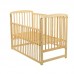 BabyNeeds Patut din lemn Ola 120x60 cm cu laterala culisanta Natur Saltea 12 cm