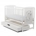BabyNeeds Patut din lemn Timmi 120x60 cm cu sertar Alb Saltea 12 cm