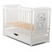 BabyNeeds Patut din lemn Timmi 120x60 cm cu sertar Alb Saltea 12 cm