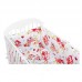 BabyNeeds Lenjerie patut 5 piese 120x60 cm Bufnite Rosu BabyNeeds Lenjerie patut 5 piese 120x60 cm Bufnite Rosu