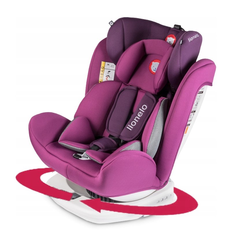 Lionelo Scaun auto Bastiaan rotativ 360 grade cu Isofix 0 36 kg Violet