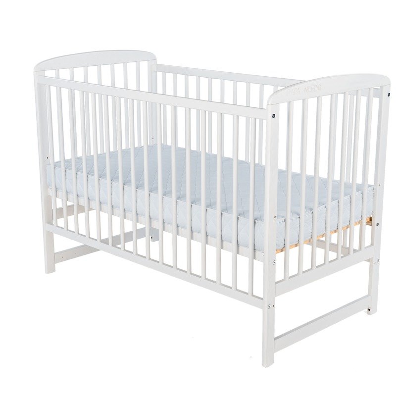 Patut din lemn BabyNeeds Ola 120 60 cm Alb