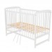 Patut din lemn BabyNeeds Ola 120 60 cm Alb plus Saltea 12 cm