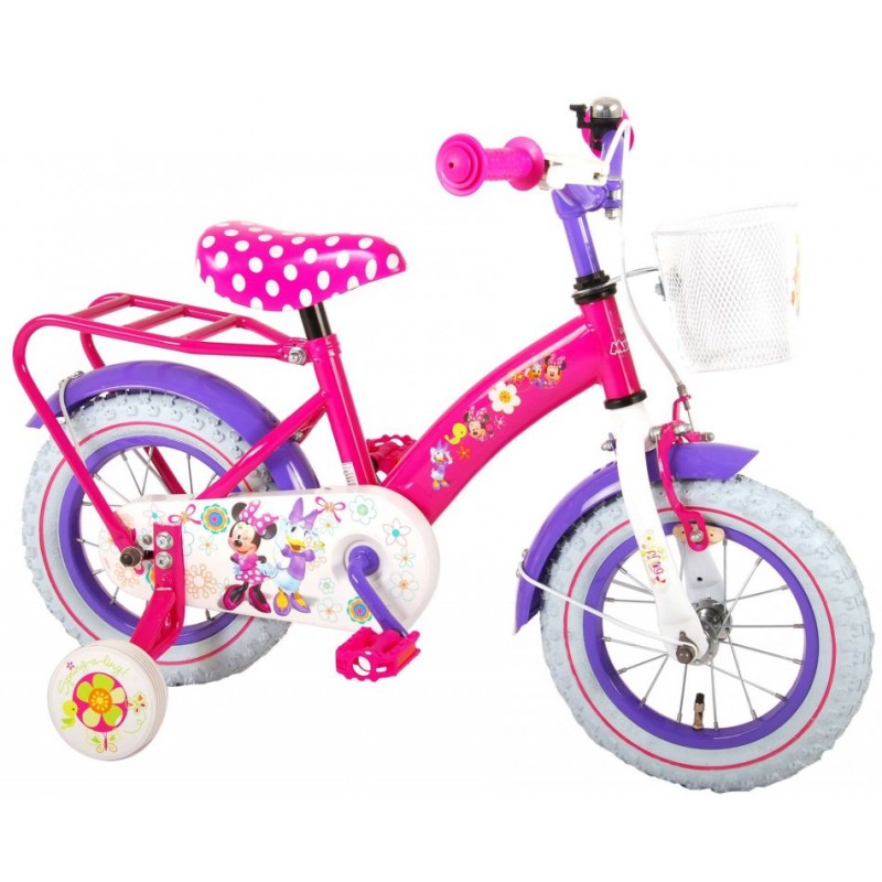 Bicicleta E L Minnie Mouse 12 inch cu portbagaj Cycles