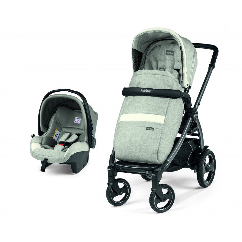 Carucior 2 in 1 Peg Perego Book 51 S Titania Luxe Pure sasiu hamac scaun auto 0 22 kg