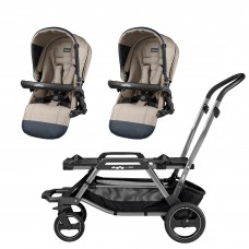 Carucior Duette Piroet Elite Peg Perego Luxe Ecru