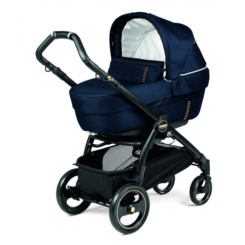 Carucior 3 In 1 Peg Perego Book 51 Black and Gold Rock Navy