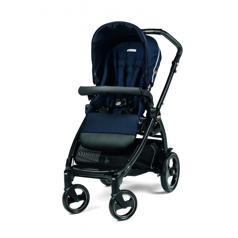 Carucior 3 In 1 Peg Perego Book 51 Black and Gold Rock Navy