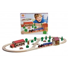 Eichhorn Set Trenulet Cu Pista Din Lemn Simba Toys
