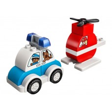 Elicopter de pompieri si masina de politie LEGO DUPLO