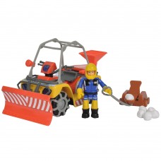 ATV Simba Fireman Sam Sam Mercury Snow Quad cu lama de zapada figurina Sam si accesorii ATV Simba Fireman Sam Sam Mercury Snow Quad cu lama de zapada figurina Sam si accesorii