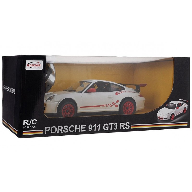 Masina cu telecomanda Porsche GT3 Alb cu scara 1 la 14 Rastar