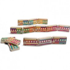 Domino din lemn Trenuletul BS Toys Domino din lemn Trenuletul BS Toys