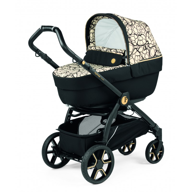 Carucior 3 in 1 Peg Perego Book Primoviaggio SL 0 22 kg Graphic Gold Negru Bej