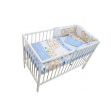 Lenjerie MyKids Teddy Friends Albastru 4 Piese M1 140x70 Lenjerie MyKids Teddy Friends Albastru 4 Piese M1 140x70