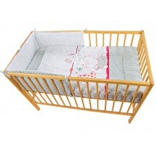 Lenjerie MyKids My Zoo Rosu 4 Piese 120x60 Lenjerie MyKids My Zoo Rosu 4 Piese 120x60