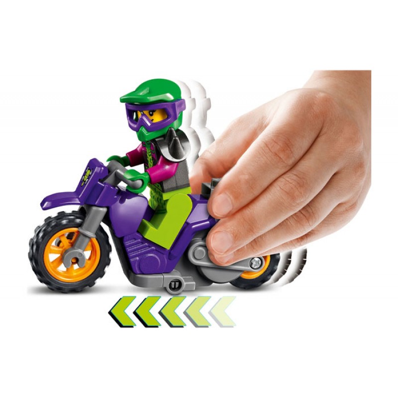 Motocicleta de cascadorii Wheelie 60296 LEGO City