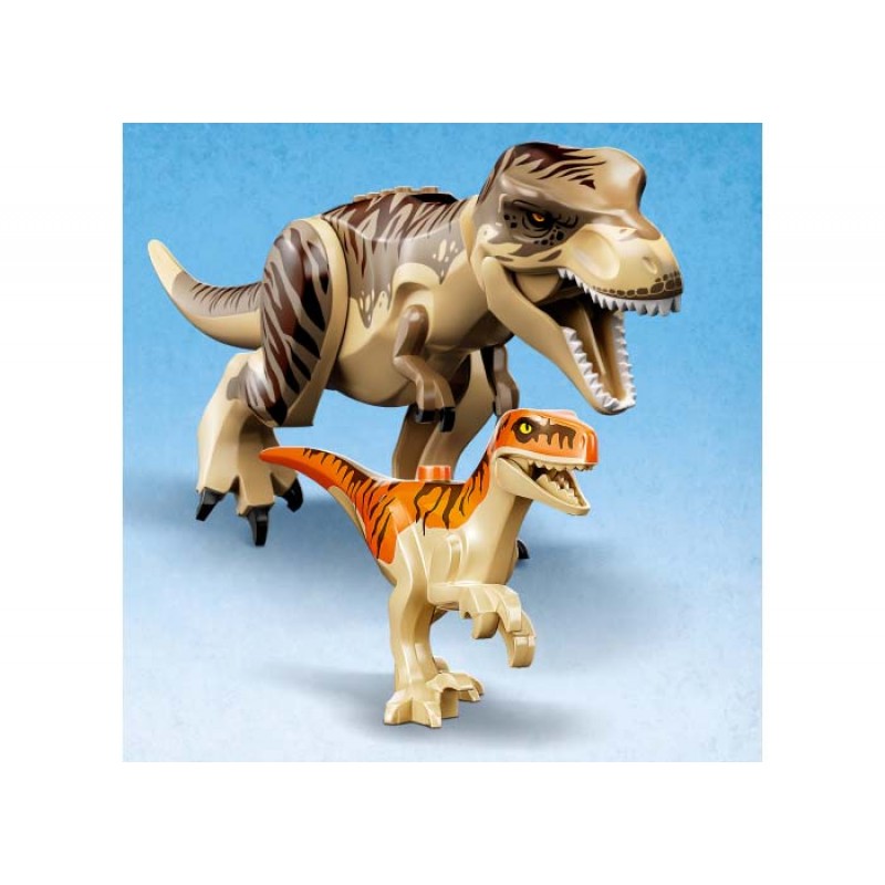 Evadarea dinozaurilor T rex si Atrociraptor LEGO Jurassic World
