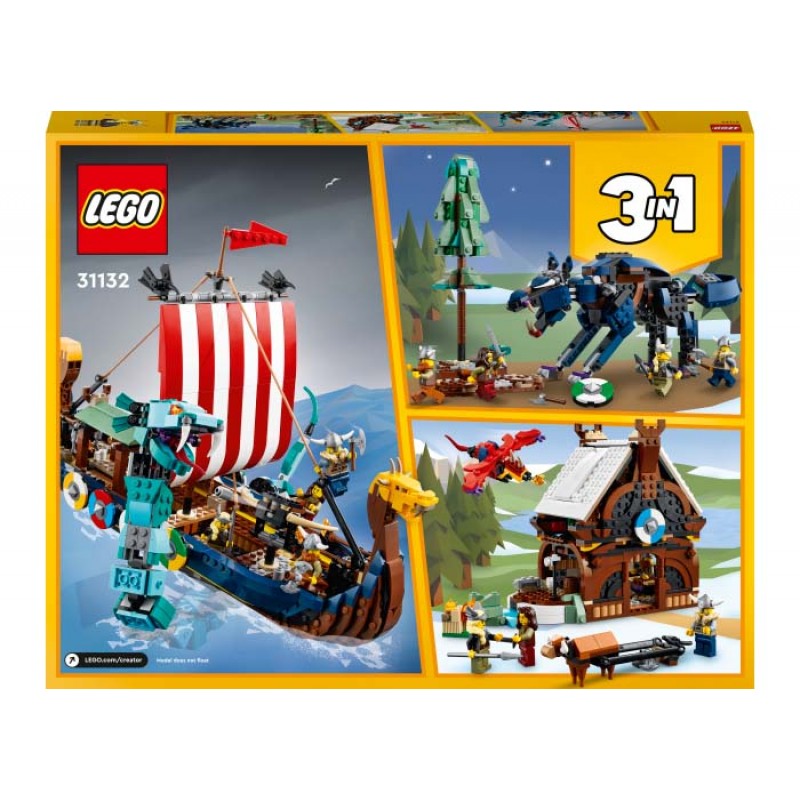 Corabia Vikingilor si Sarpele Midgard ului LEGO Creator 31132