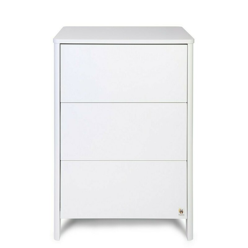 Comoda de infasat YappyMini din lemn YappyKids 65x54x90 cm Alb