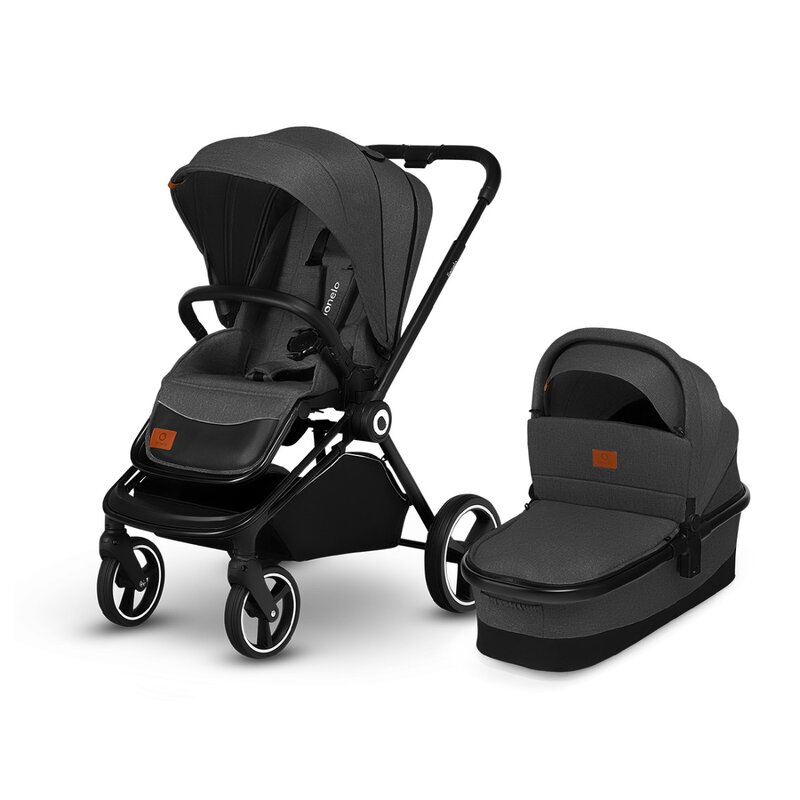 Carucior compact Mika 2 in 1 Gri Inchis Lionelo