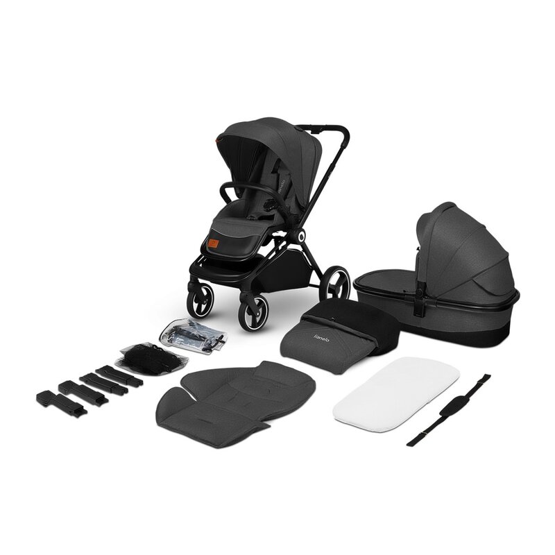 Carucior compact Mika 2 in 1 Gri Inchis Lionelo