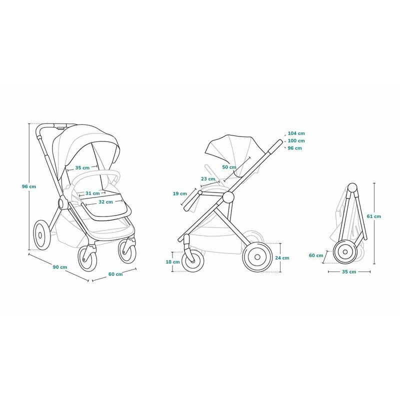 Carucior compact Mika 2 in 1 Gri Inchis Lionelo