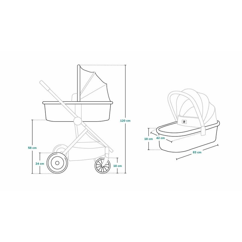 Carucior compact Mika 2 in 1 Gri Inchis Lionelo