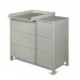 Comoda de infasat YappyClassic din lemn Cu trei sertare Cu blat de infasat detasabil YappyKids 105x50x90 cm Gri