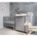 Comoda de infasat YappyClassic din lemn Cu trei sertare Cu blat de infasat detasabil YappyKids 105x50x90 cm Gri