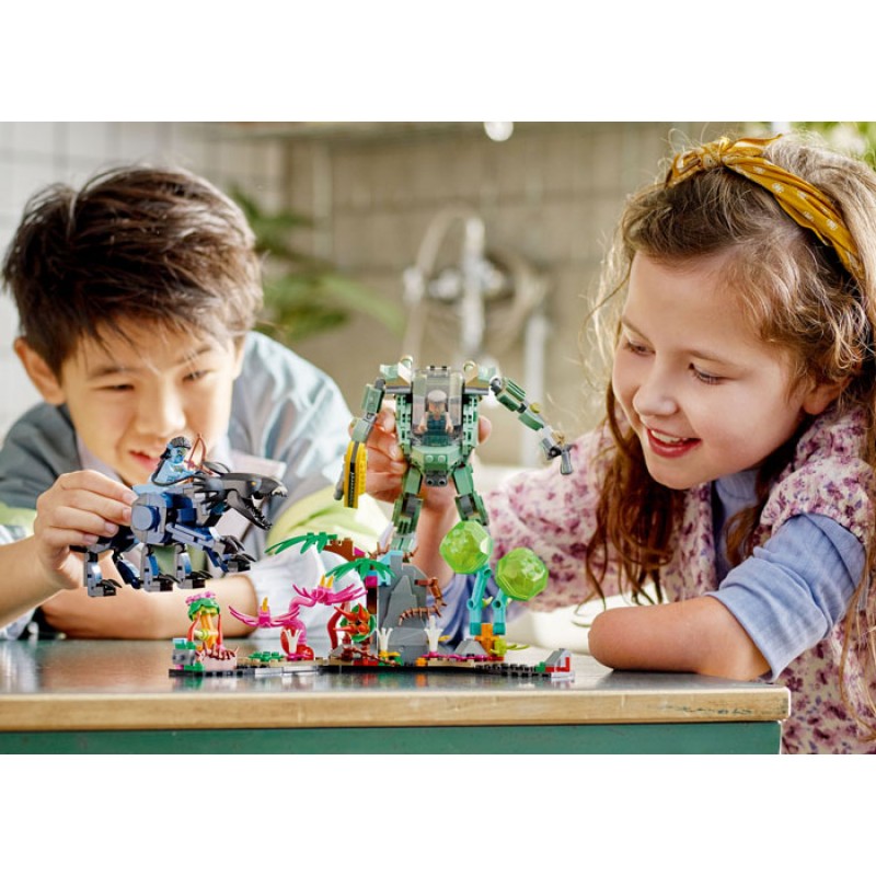 Neytiri si Thanator vs Robotul AMP Quaritch LEGO Disney