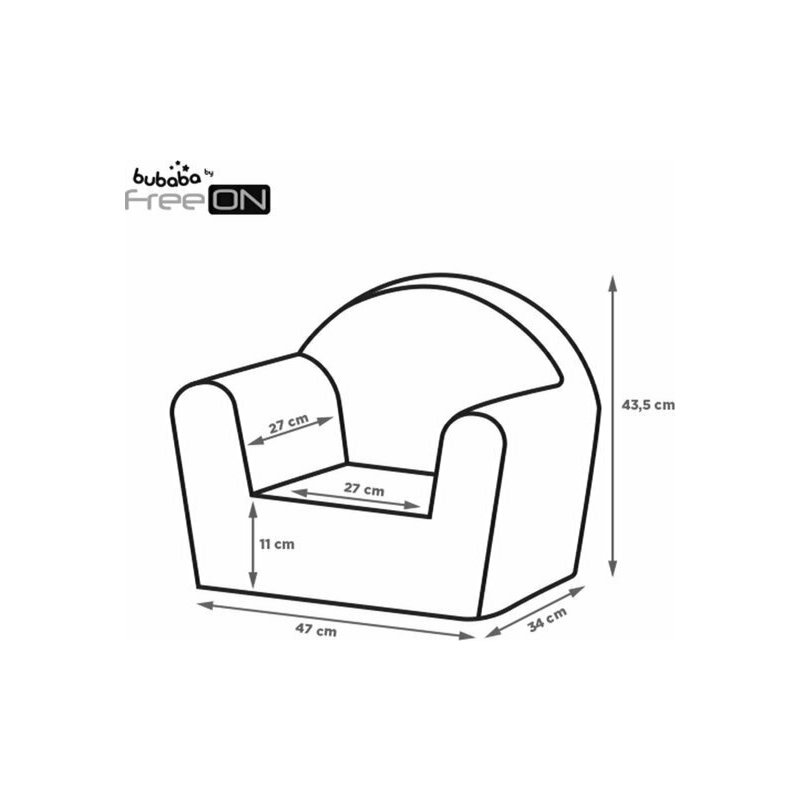 Fotoliu din burete pentru copii Savana Bubaba 9 luni 5 ani Cu Husa detasabila FreeON