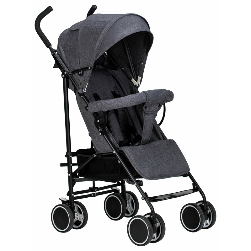 Carucior sport Simple Spatar si suport picioare reglabile Capotina cu fereastra Conform cu standardele de siguranta EN 1888 1 2018 si A1 2022 FreeON Grey