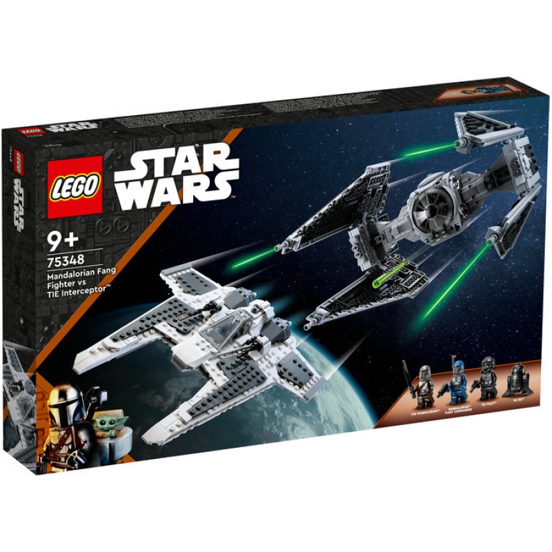 Fang Fighter mandalorian vs TIE Interceptor LEGO Star Wars 75348
