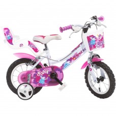 Bicicleta copii Dino Bikes 12 Fairy alb si roz