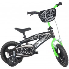 Bicicleta copii Dino Bikes 12 BMX negru si verde