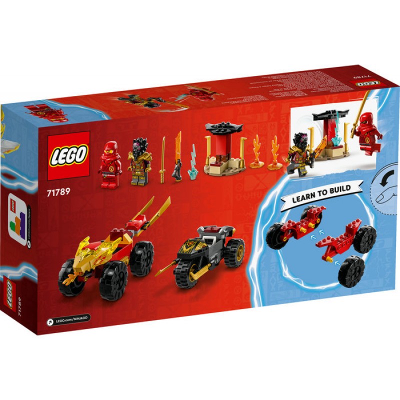Masina lui Kai si motocicleta lui Ras LEGO Ninjago 71789
