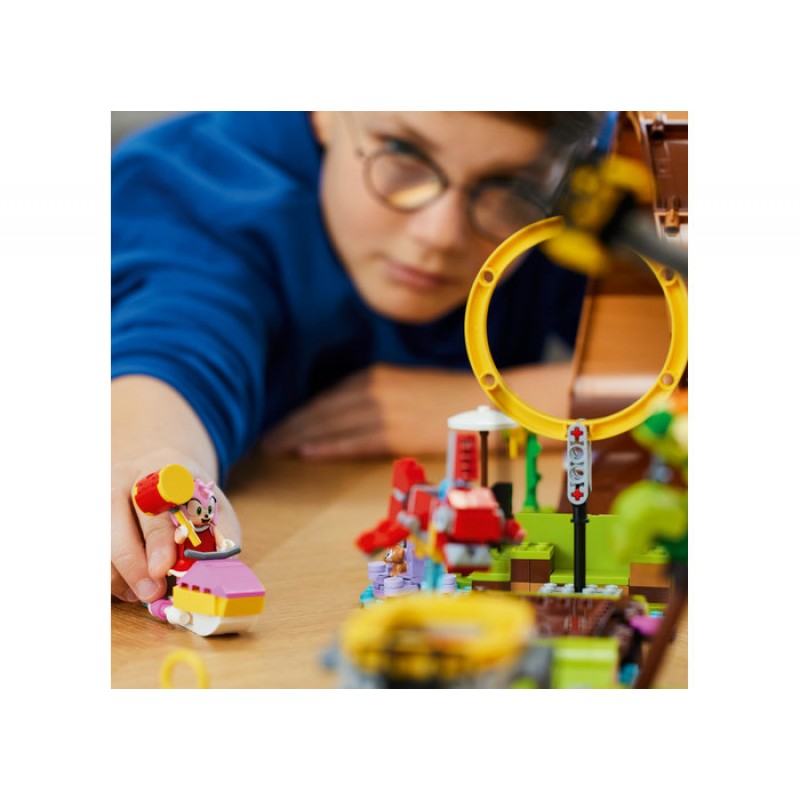 Provocarea cu bucla a lui Sonic din zona Green Hill LEGO Sonic the Hedgehog 76994