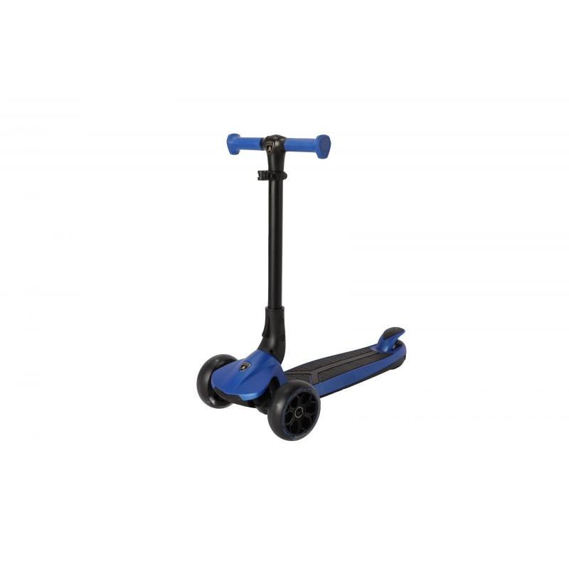 Trotineta Lamborghini 3 roti cadru aluminiu albastra roti LED Mesuca