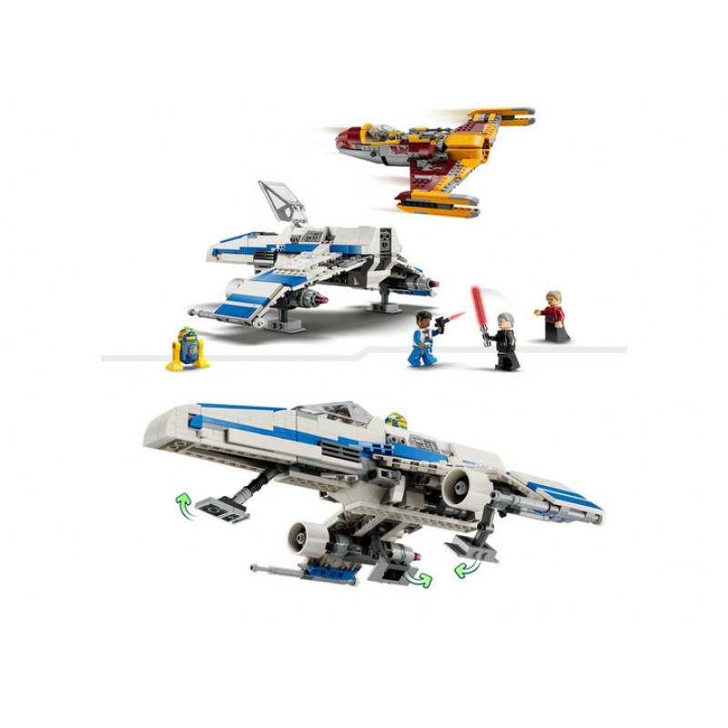 E Wing al Noii Republici vs Starfighter ul lui Shin Hati LEGO Star Wars 75364