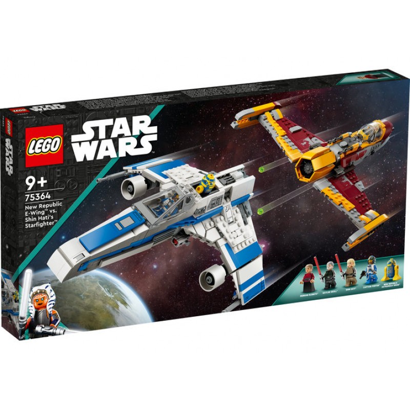 E Wing al Noii Republici vs Starfighter ul lui Shin Hati LEGO Star Wars 75364