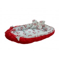 Baby Nest 2 Piese MyKids Inimi Rosii Baby Nest 2 Piese MyKids Inimi Rosii