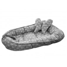 Baby Nest 2 Piese MyKids Crown Grey Baby Nest 2 Piese MyKids Crown Grey