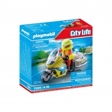 Motocicleta Galbena Cu Lumini Playmobil