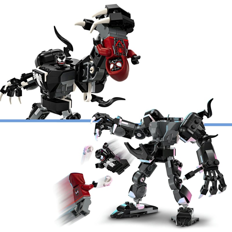 Armura de robot a lui Venom vs Miles Morales LEGO Marvel Super Heroes 76276
