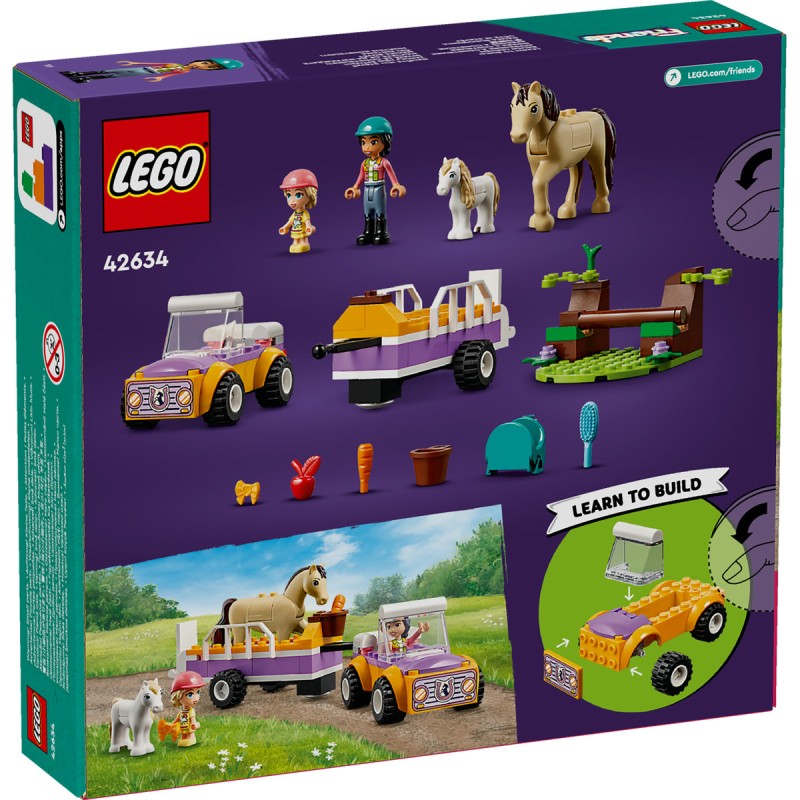 Remorca cu ponei si cal LEGO Friends 42634